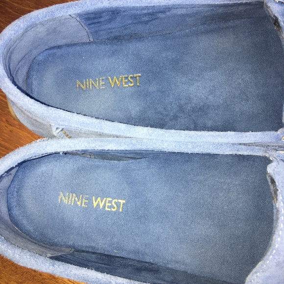 Nine West Blue Suede Loafers, Size 7 - Picture 4 of 7